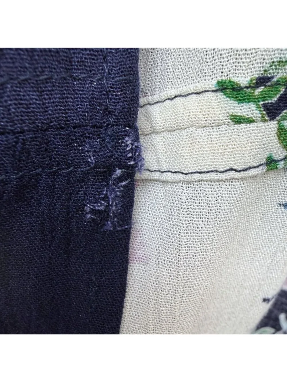 Anthropologie Wrap Boho Blue Floral Womens Kimono Jacket One Size